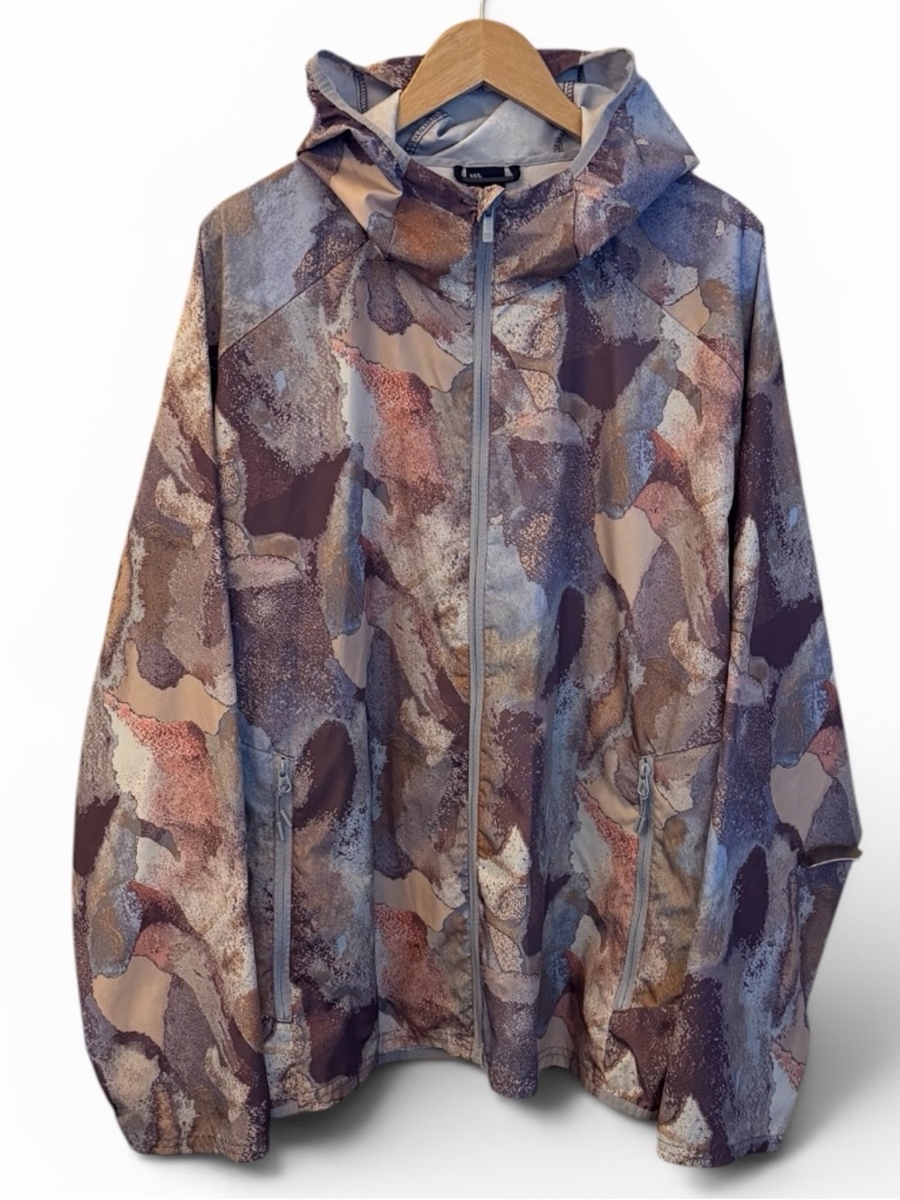 all in motion Multi-Color Hooded Lightweight Jacket Like New 2X